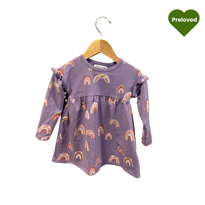 Souris Mini Purple Rainbow Dress (12-18 months) ♡ Preloved