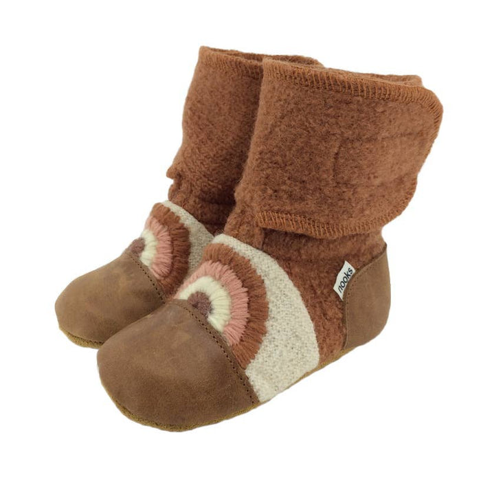 Nooks Felted Wool & Leather Booties