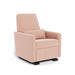 Monte design grano glider recliner espresso base blush velvet pale pink