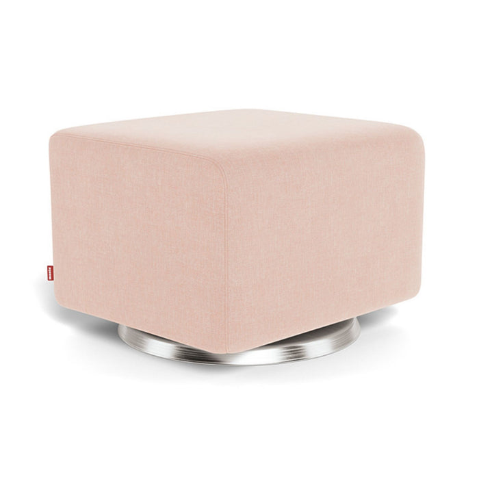 monte design como glider otttoman petal pink light pink stainless steel swivel base