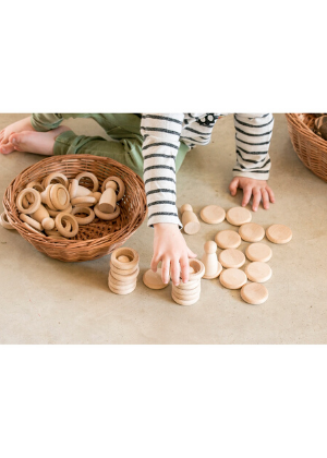Wood Nins, Rings, and Coins  -Go Green Baby