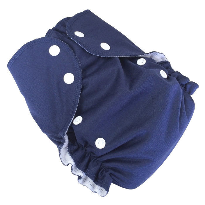 amp one size duo cloth diaper navy