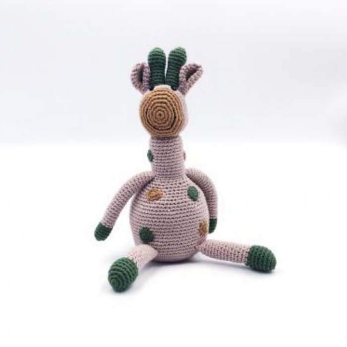 Pebble Organic Knit Giraffe Rattle