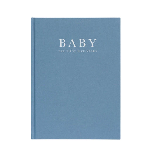 write to me baby journal first five years blue